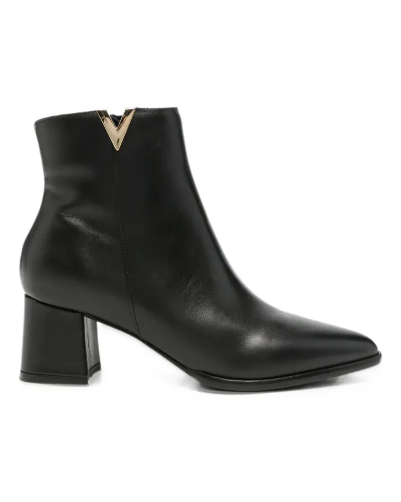 Albano leather ankle boots - Schwarz Schwarz