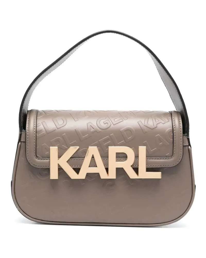 Karl Lagerfeld Shopper mit Logo-Prägung - Braun Braun