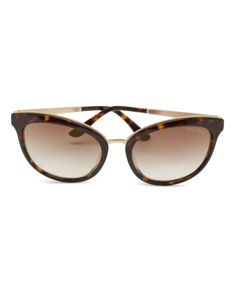 Tom Ford Cat-Eye-Sonnenbrille in Schildpattoptik - Braun Braun