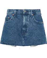 Mother The Fun Dip Micro Cut Jeans-Minirock Blau