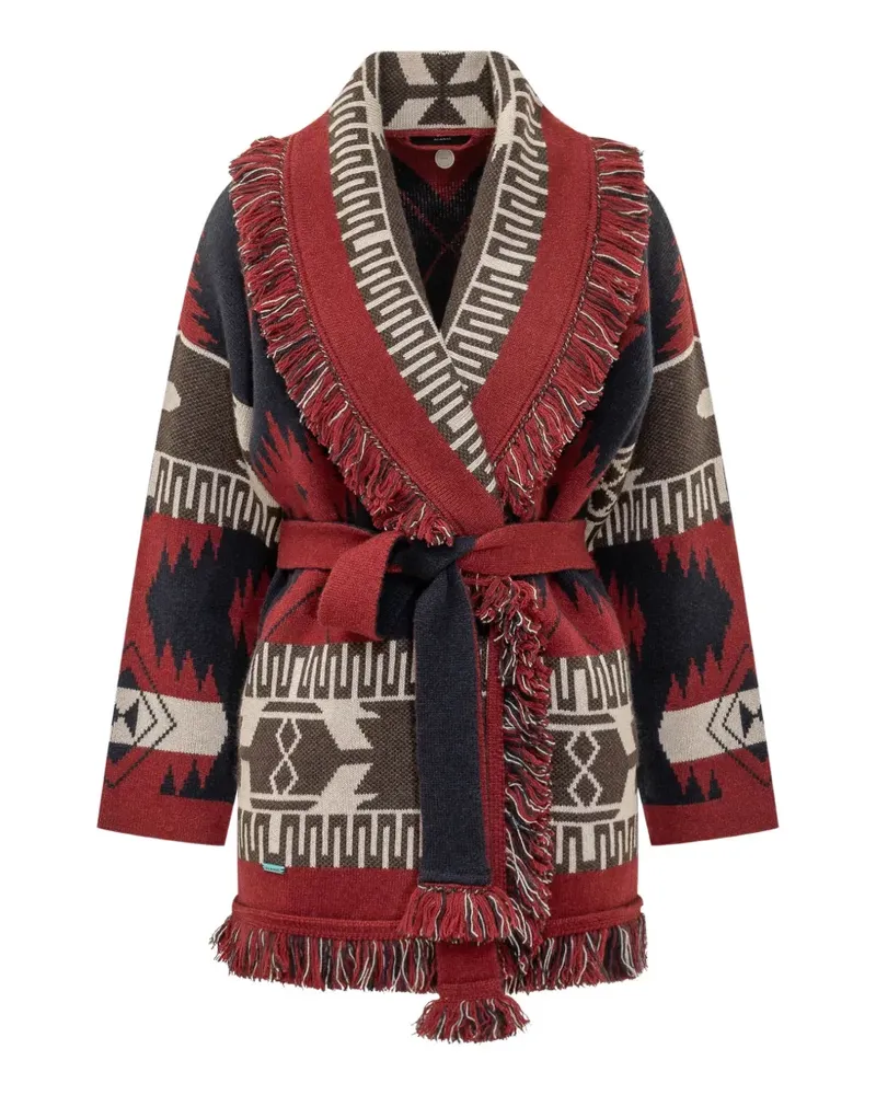 Alanui Icon jacquard-knit cardigan - Rot Rot