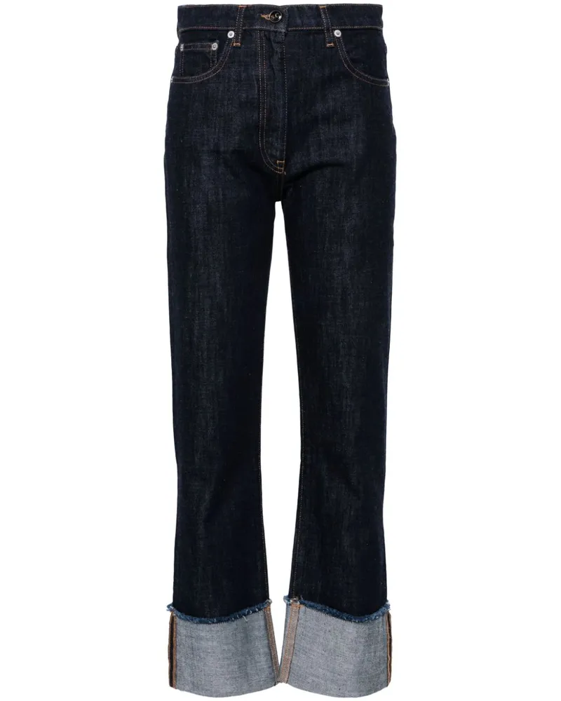 Semicouture Jeans mit Umschlag - Blau Blau