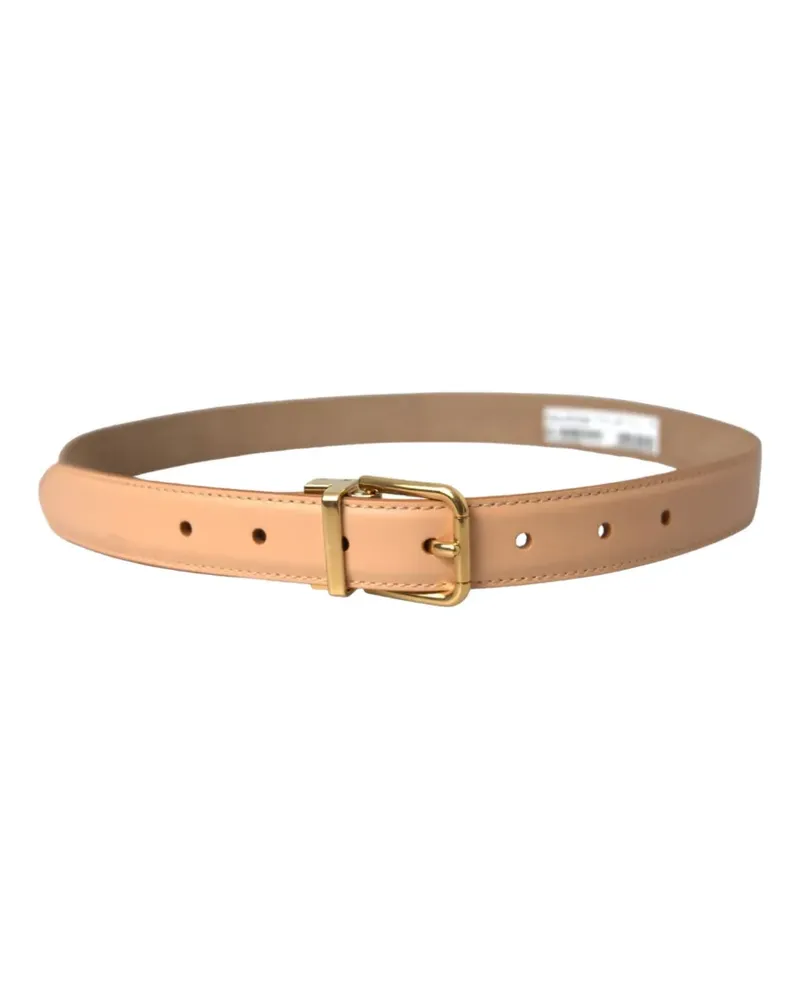 Dolce & Gabbana Schnallengürtel aus Leder - Nude Nude