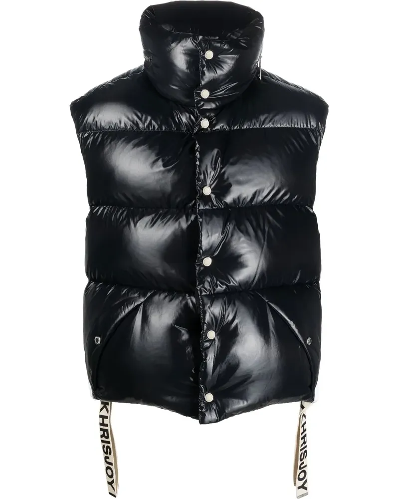 KHRISJOY Daunenweste mit Kordelzug - Schwarz Schwarz