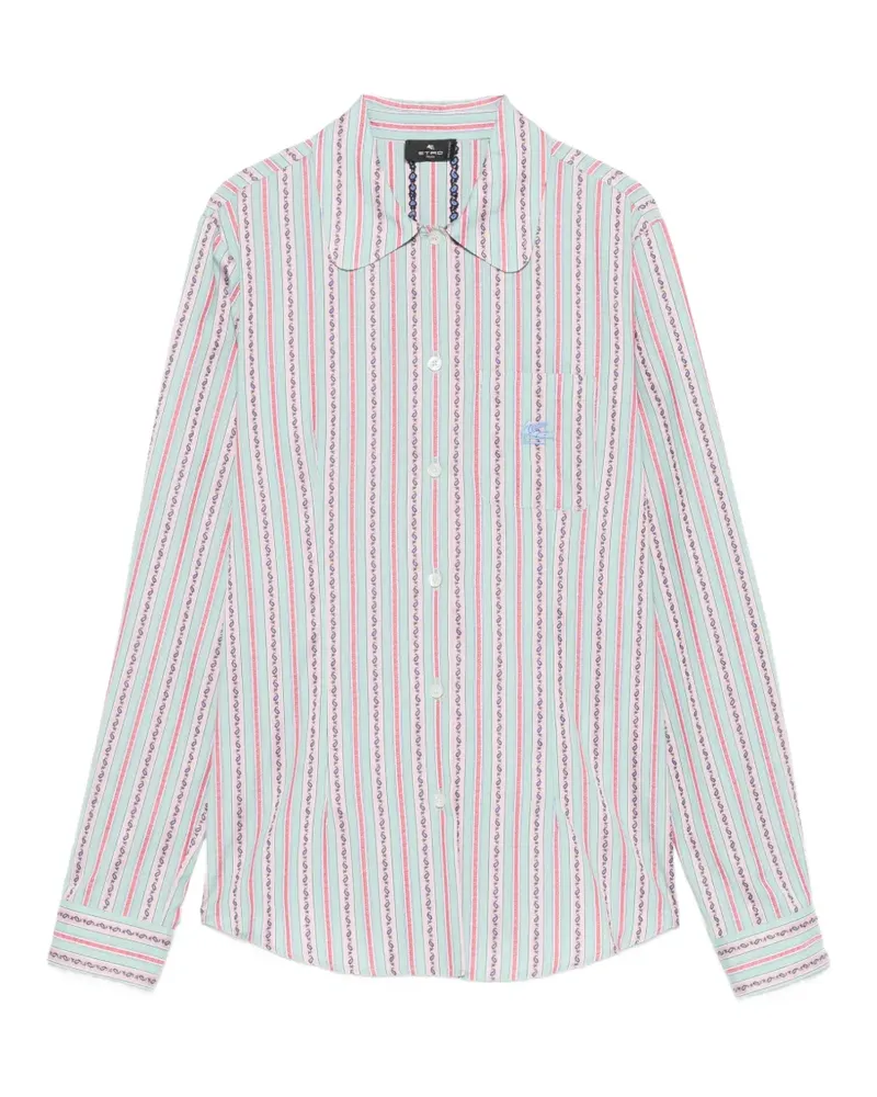 Etro striped long-sleeve shirt - Grün Grün