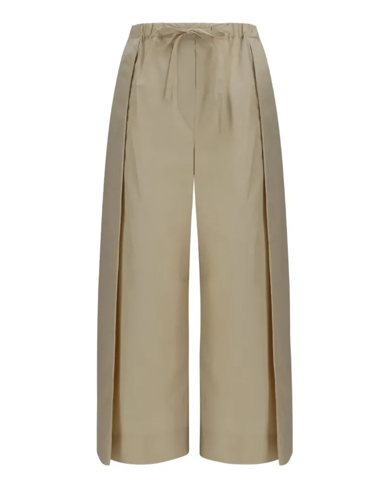Loewe x Paula Ibiza Anagram-embroidered cropped trousers - Nude Nude
