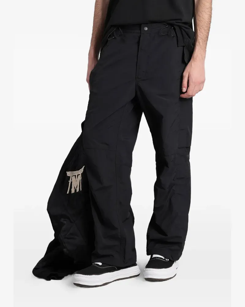 maharishi Hakama logo-print cargo pants - Schwarz Schwarz