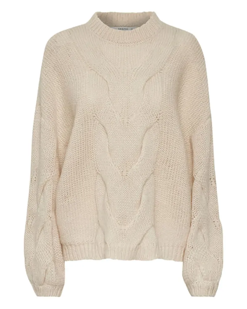 Gestuz Pullover mit Zopfmuster - Nude Nude