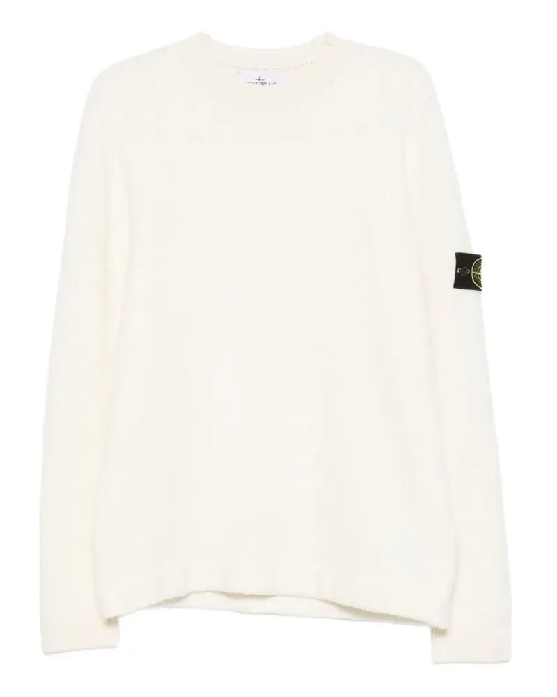 Stone Island Gerippter Pullover mit Kettenstich - Nude Nude