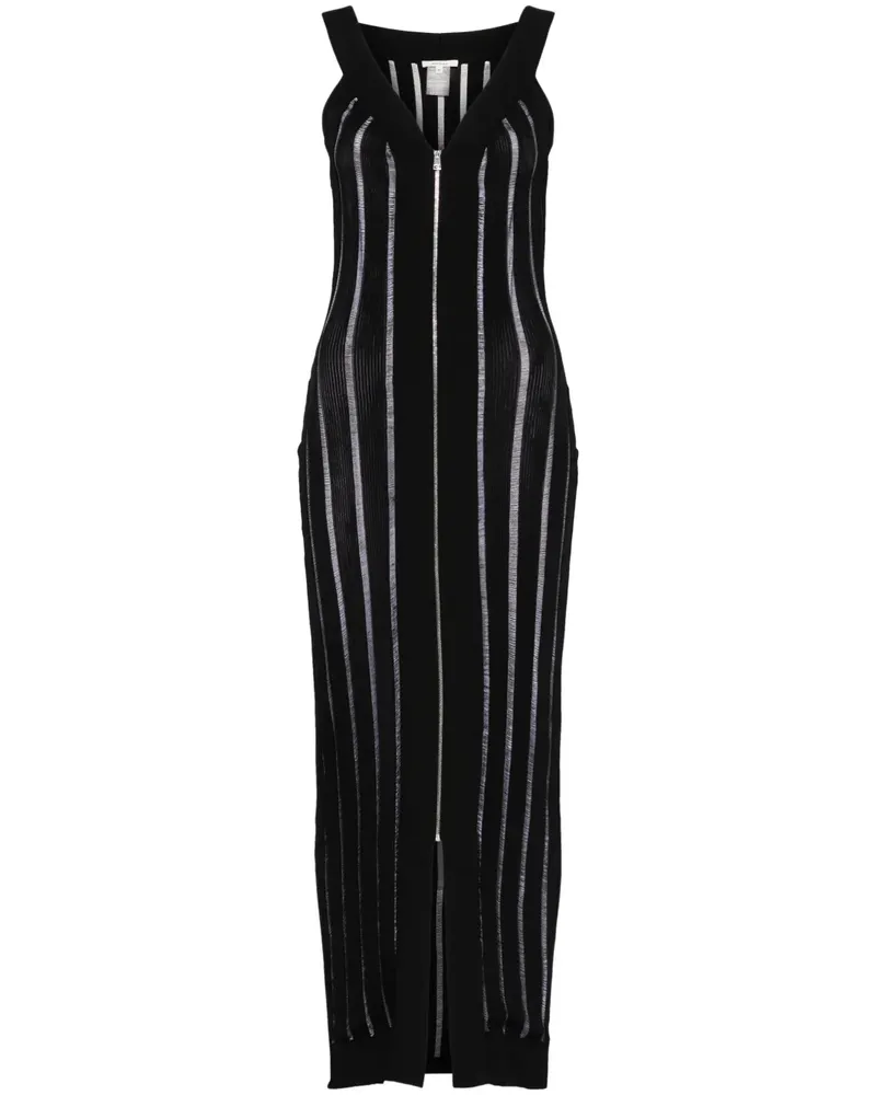 Nensi Dojaka Maxikleid aus geripptem Strick - Schwarz Schwarz