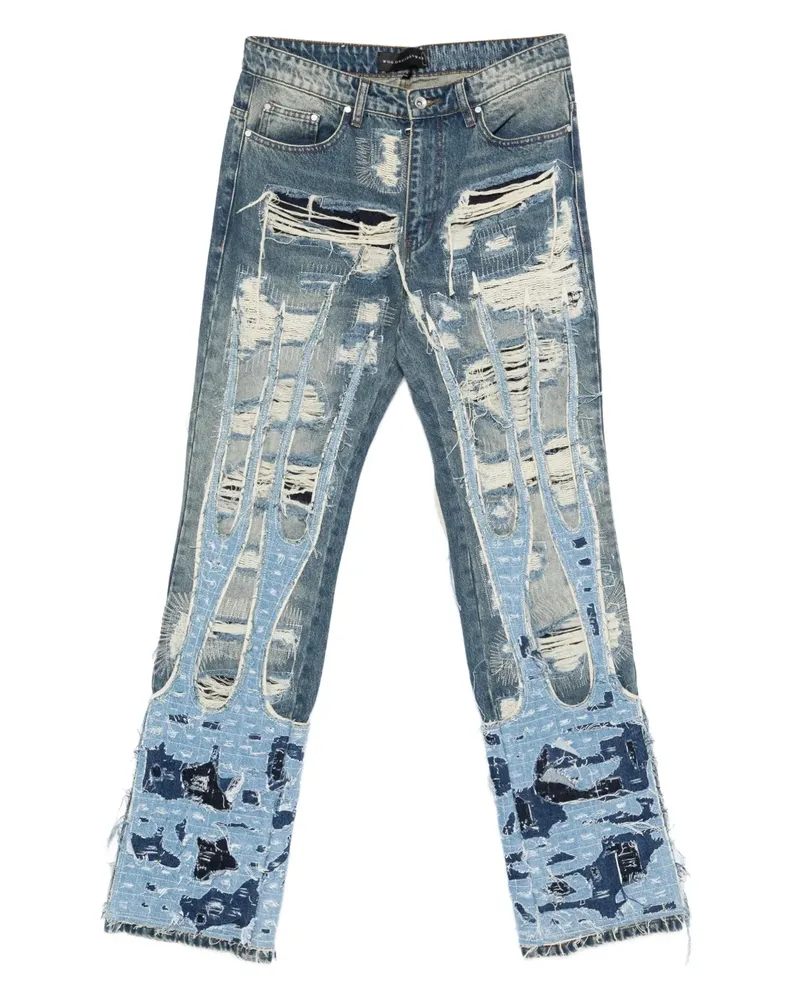 WHO DECIDES WAR buttoned jeans - Blau Blau