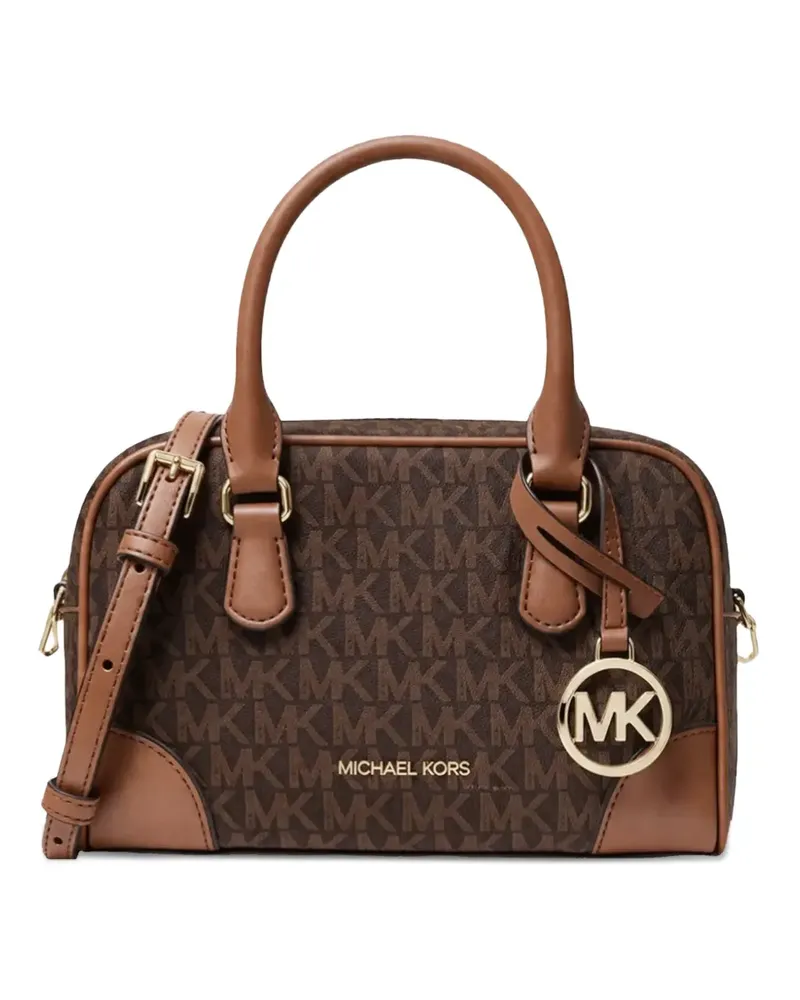 Michael Kors Monogram charm satchel bag - Braun Braun