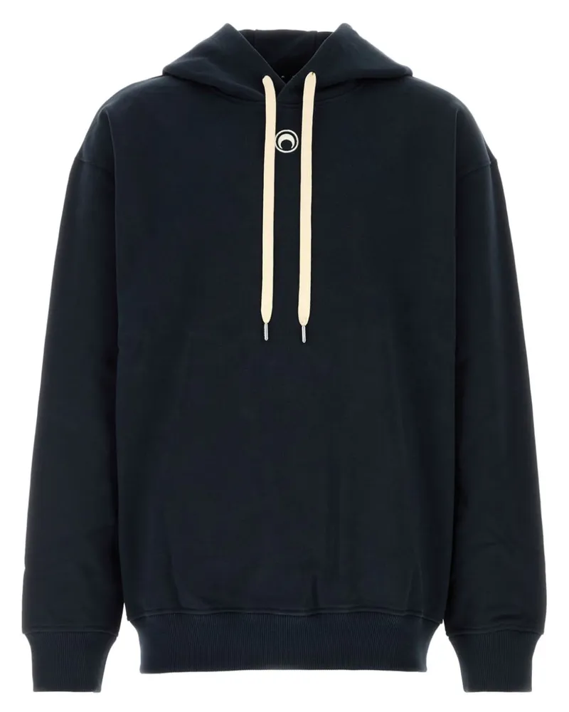 Marine Serre Fleece-Hoodie mit Moon-Logo - Blau Blau