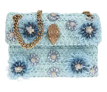 mini Kensington floral-embellished shoulder bag - Blau