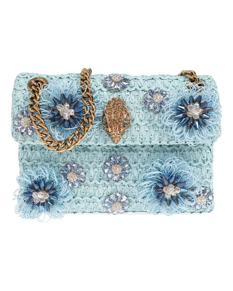 Kurt Geiger mini Kensington floral-embellished shoulder bag - Blau Blau