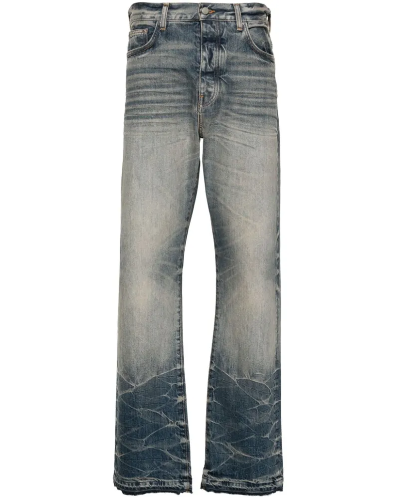 Amiri Straight-Leg-Jeans mit Release-Saum - Blau Blau