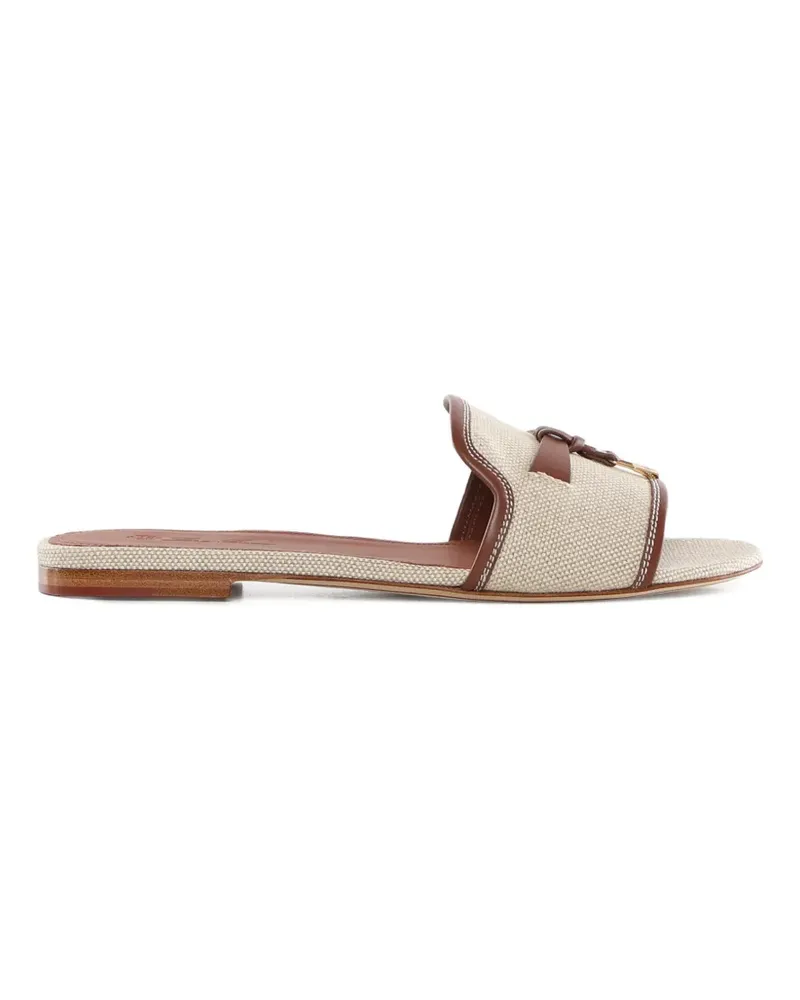 Loro Piana charm-detail flat sandals - Nude Nude