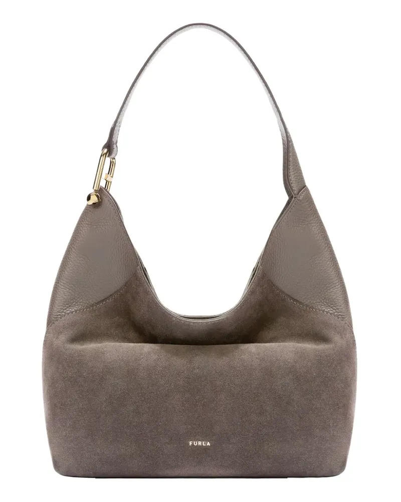 Furla Hobo Tote Bag aus Wildleder - Grau Grau