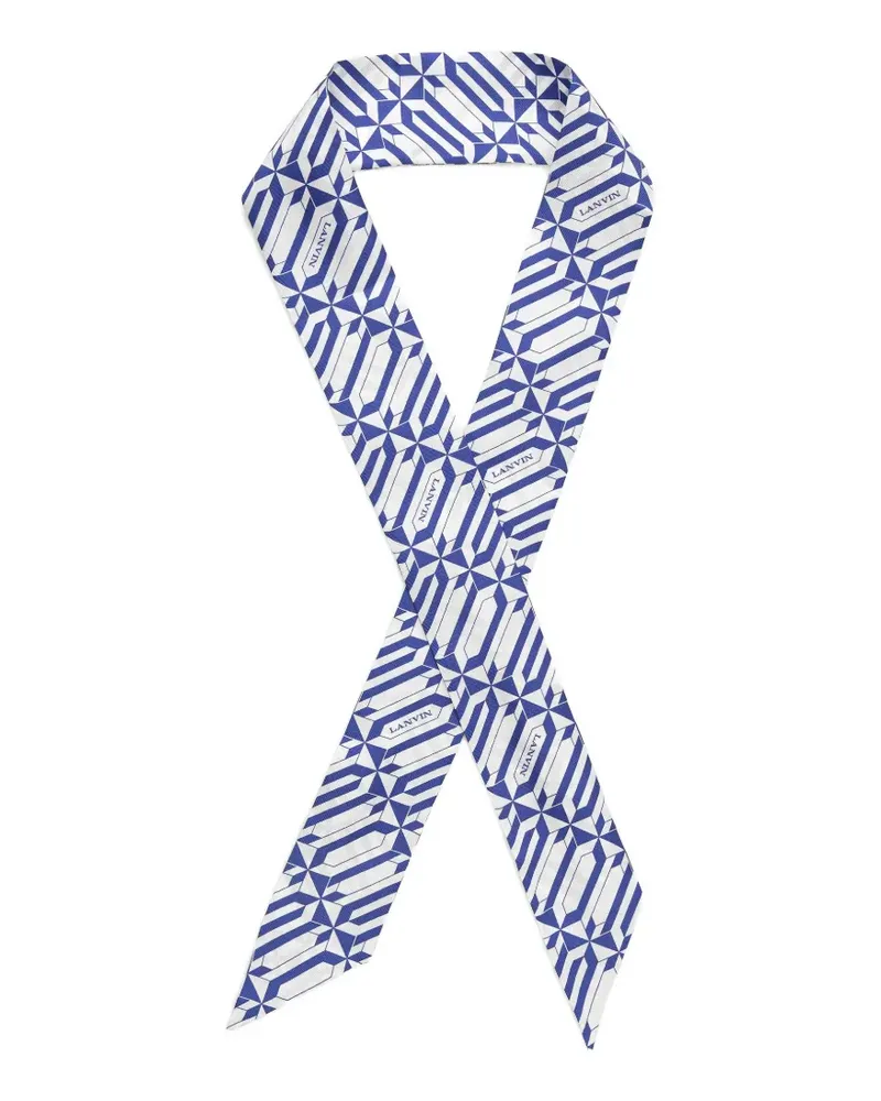 Lanvin geometric pattern scarf - Weiß Weiß