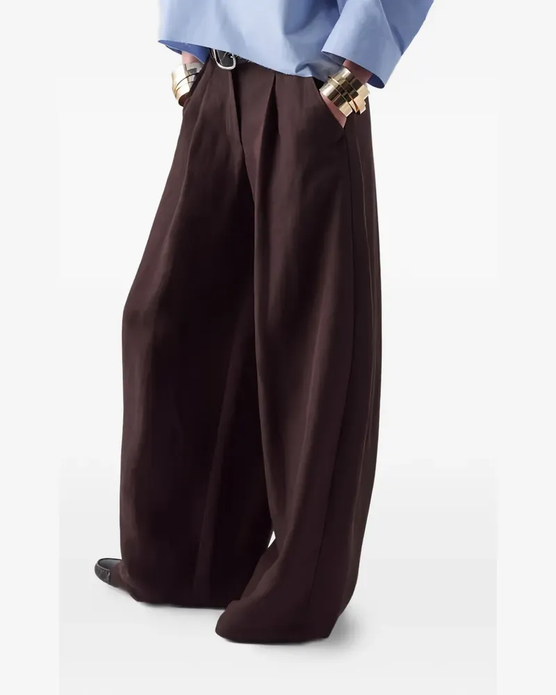 Liviana Conti Plissierte Hose - Braun Braun