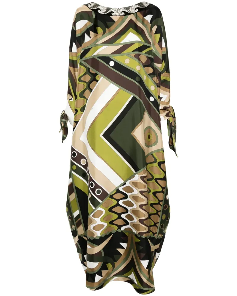 Emilio Pucci Kaftankleid aus Seide - Braun Braun