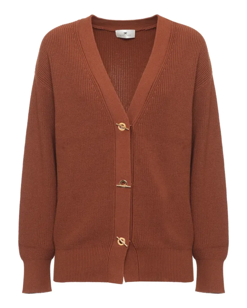 Elisabetta Franchi Cardigan mit Schmuckknöpfen - Braun Braun