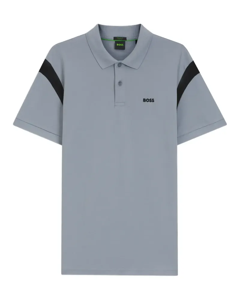 HUGO BOSS Paddy Poloshirt mit Kontrasteinsatz - Grau Grau