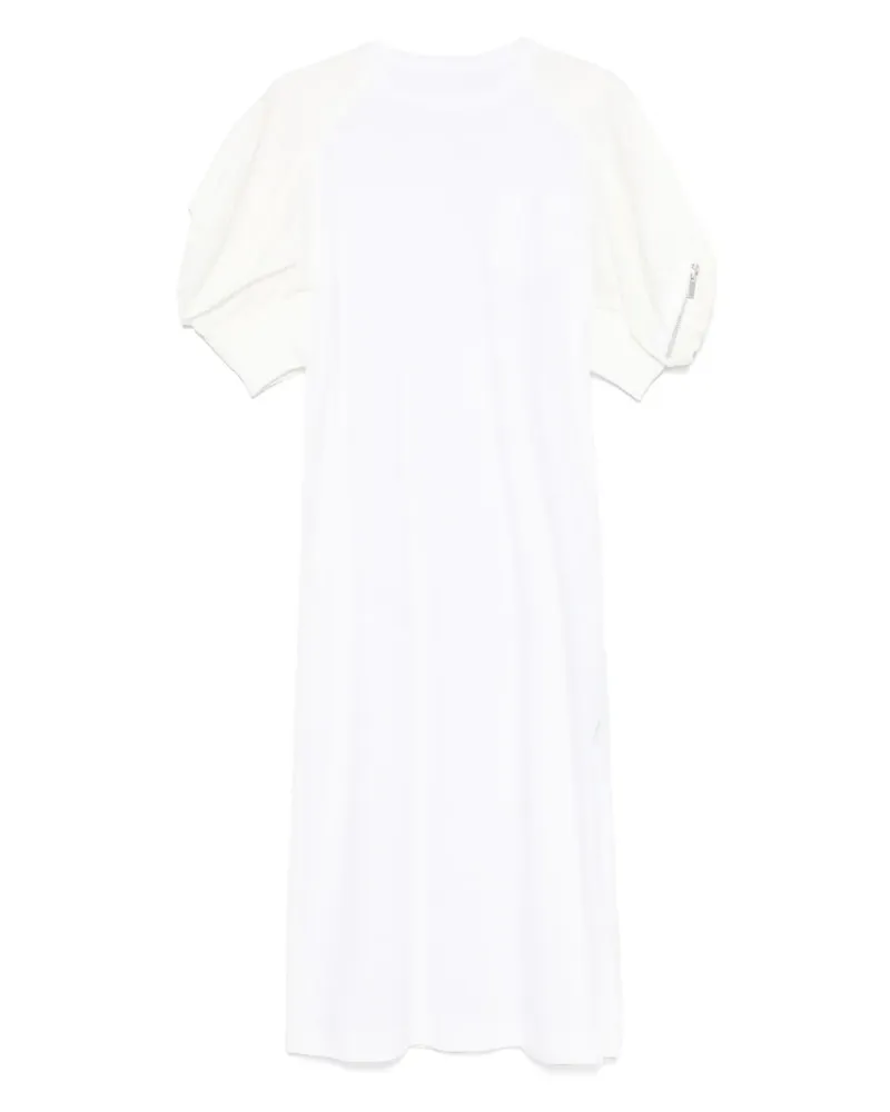 Sacai Klassisches Midikleid - Weiß Weiß