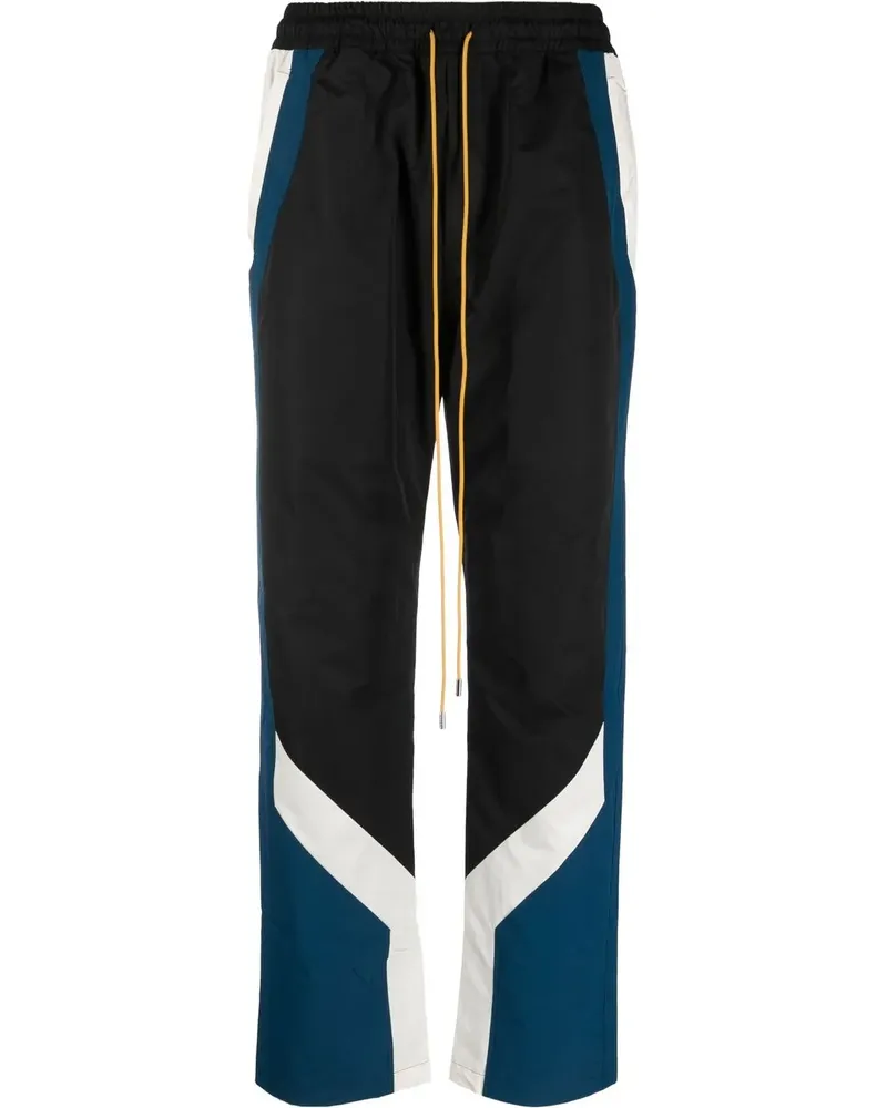 RHUDE Jogginghose in Colour-Block-Optik - Schwarz Schwarz