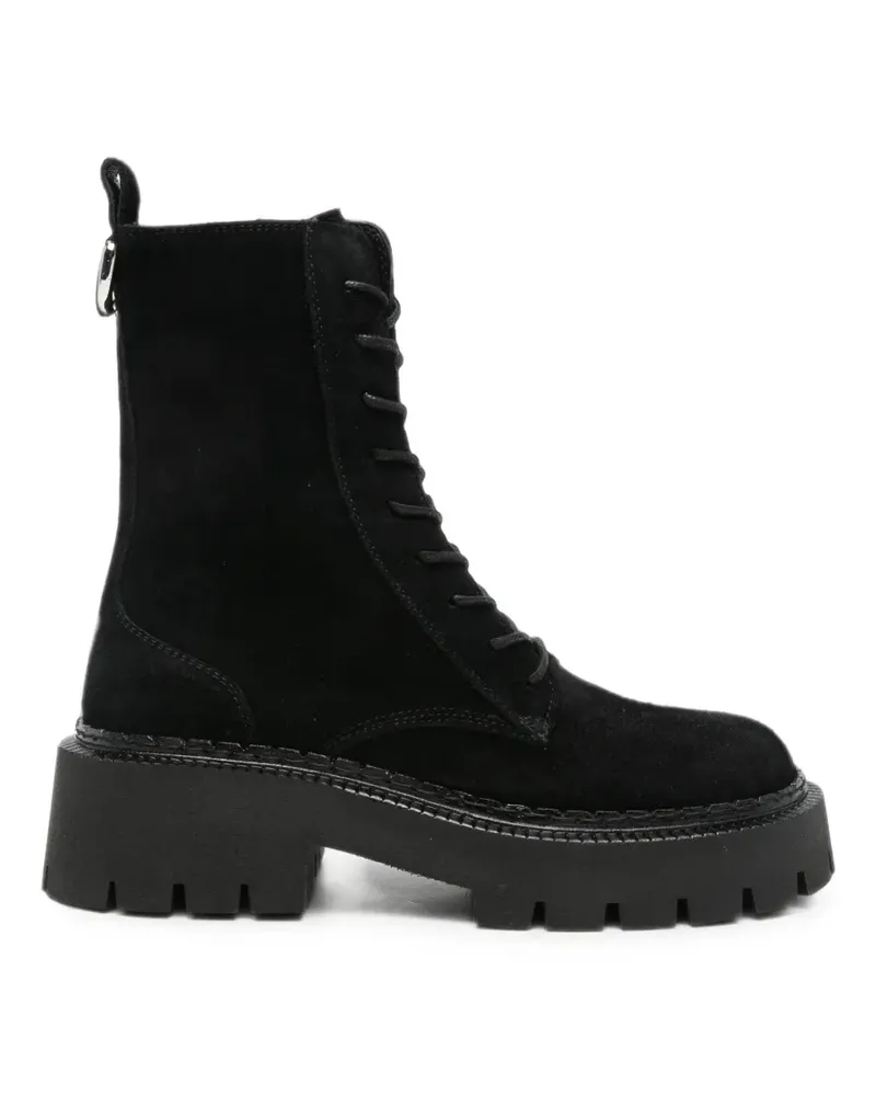 Vic Matié Schnürstiefel aus Wildleder - Schwarz Schwarz