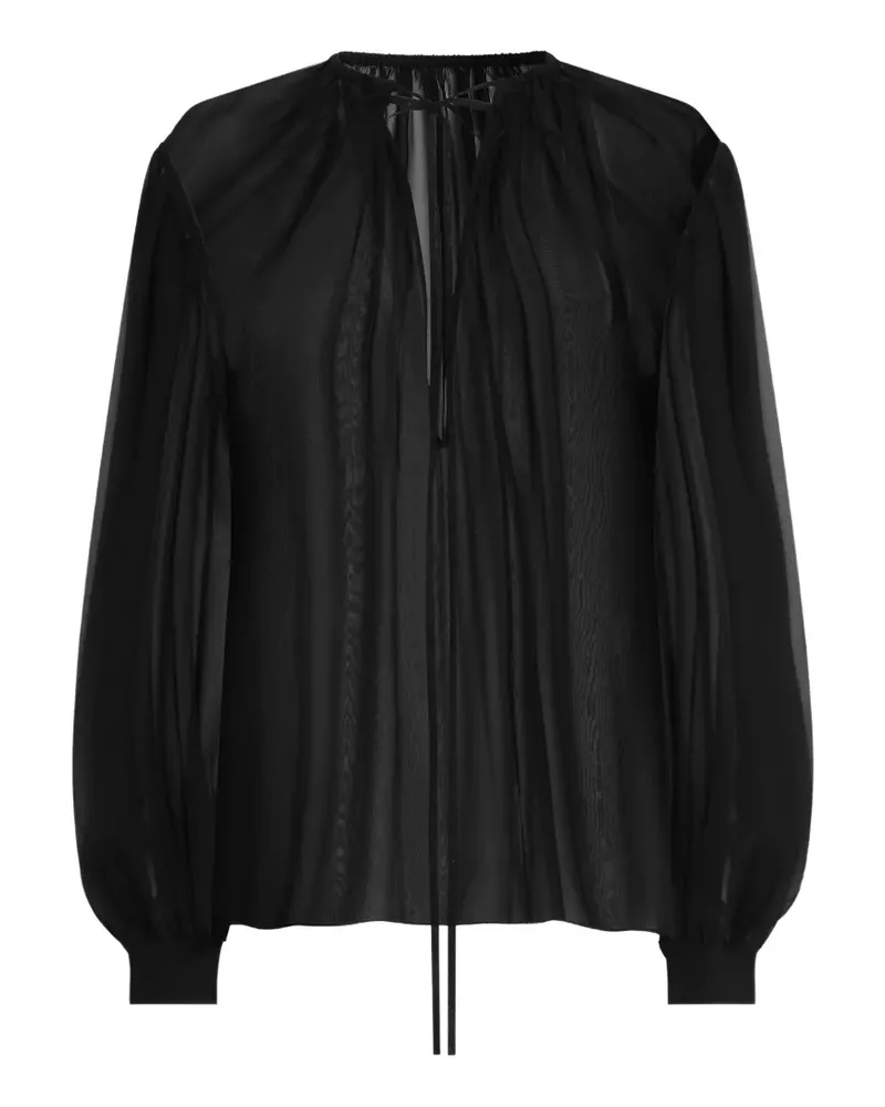 Dolce & Gabbana Oberteil aus Seide - Schwarz Schwarz