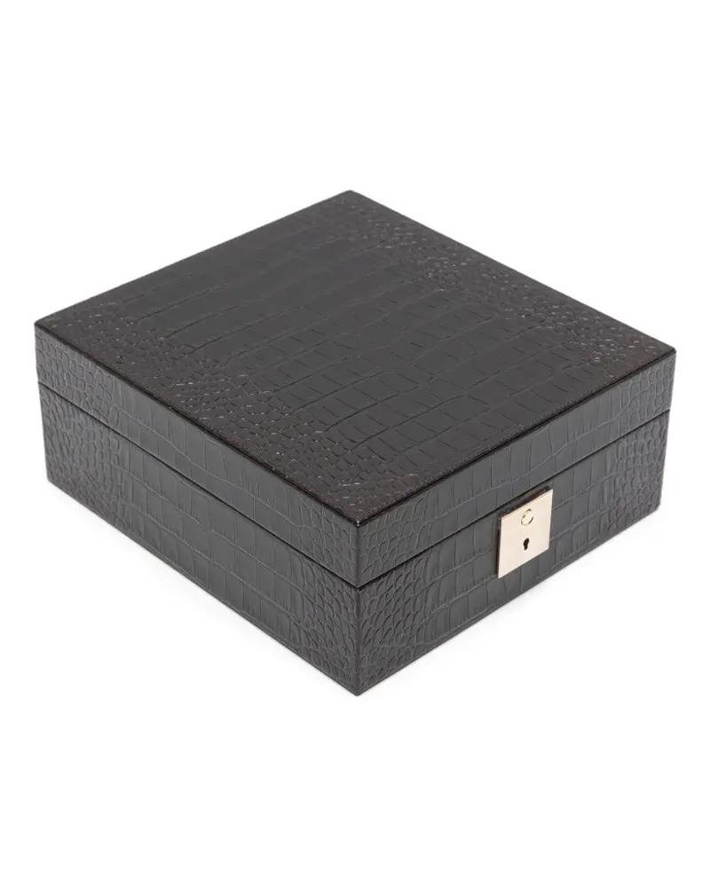 Smythson Mara Lock Uhrenbox - Braun Braun