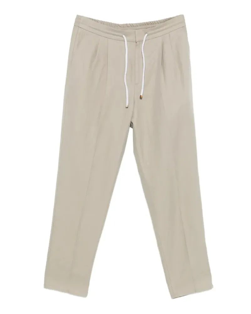 Brunello Cucinelli drawstring pleated trousers - Nude Nude