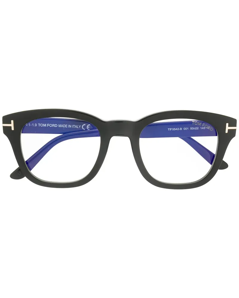 Tom Ford Brille in Colour-Block-Optik - Schwarz Schwarz