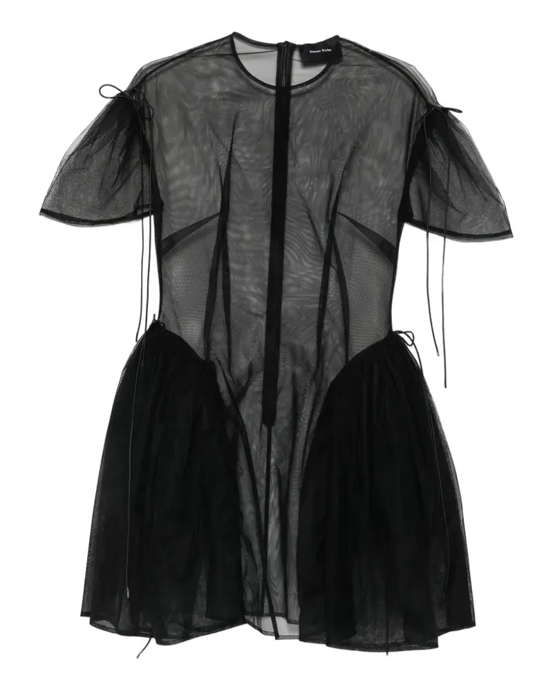 Simone Rocha puff-sleeve mini dress - Schwarz Schwarz