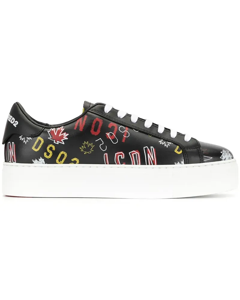Dsquared2 Sneakers mit "Icon"-Print - Schwarz Schwarz