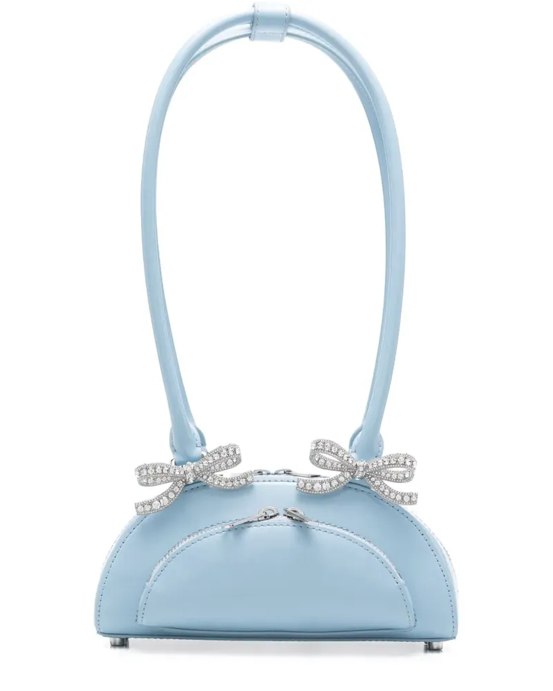 Self-Portrait Mini Curved Schultertasche - Blau Blau