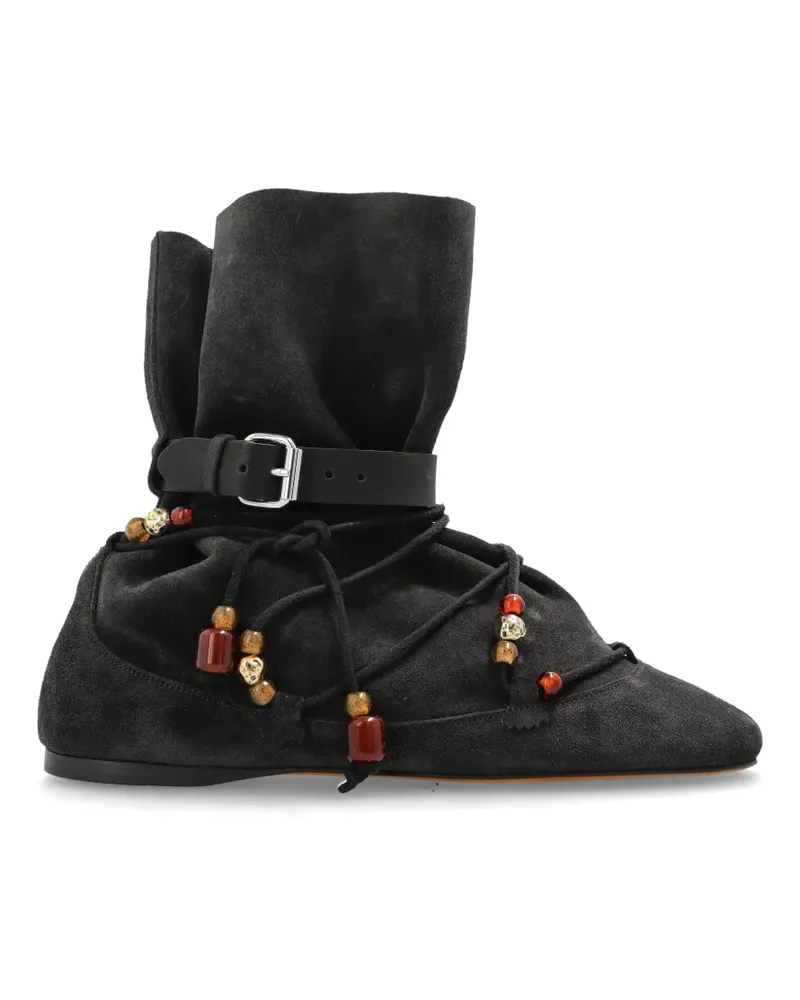 Isabel Marant Letiz beaded lace-up boots - Schwarz Schwarz
