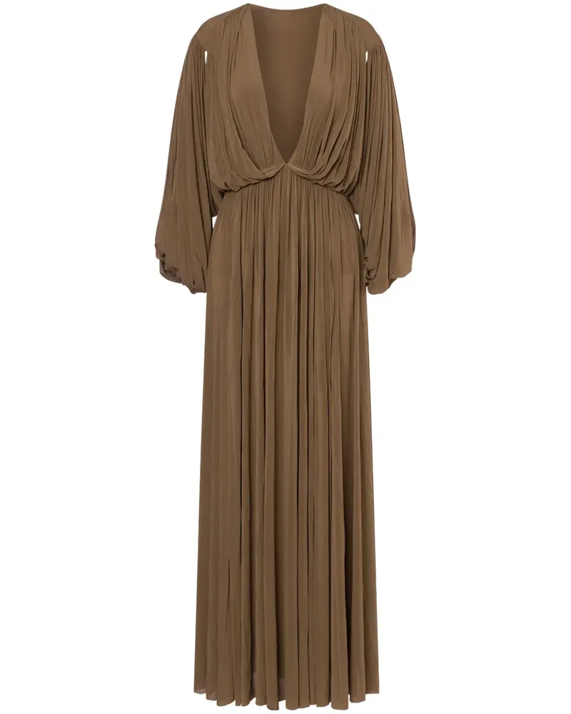 Philosophy Di Lorenzo Serafini Maxikleid mit tiefem Ausschnitt - Braun Braun