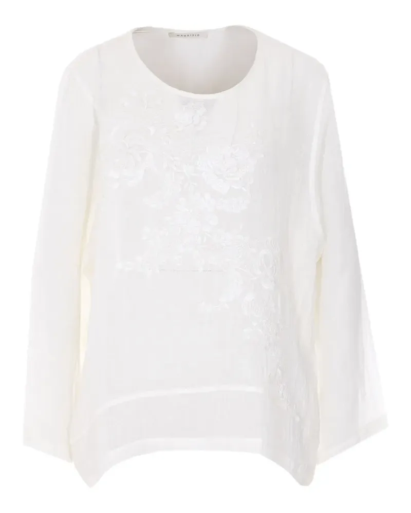 Maurizio Pecoraro floral-embroidered tunic - Nude Nude