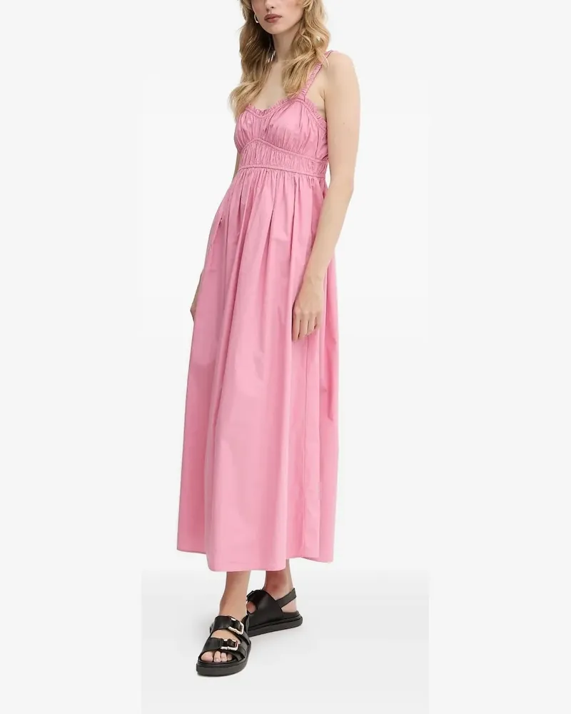 HUGO BOSS Gerafftes Midikleid - Rosa Rosa