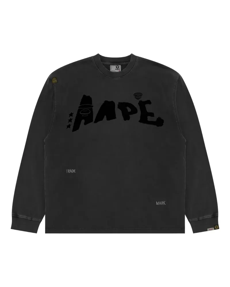 BAPE Sweatshirt mit Logo-Print - Schwarz Schwarz