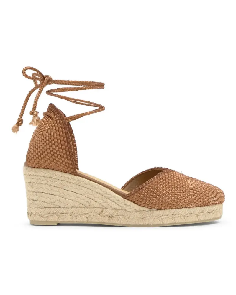 Castañer Cora woven-design heeled espadrilles - Braun Braun