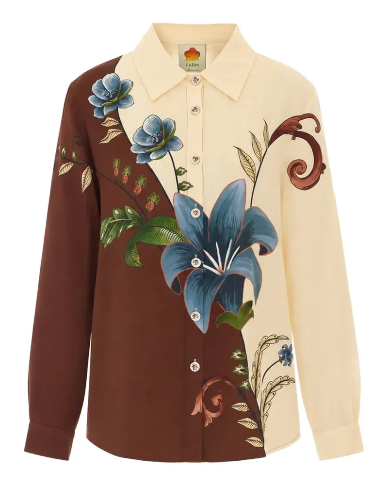 FARM Rio Milena buttoned collared shirt - Nude Nude