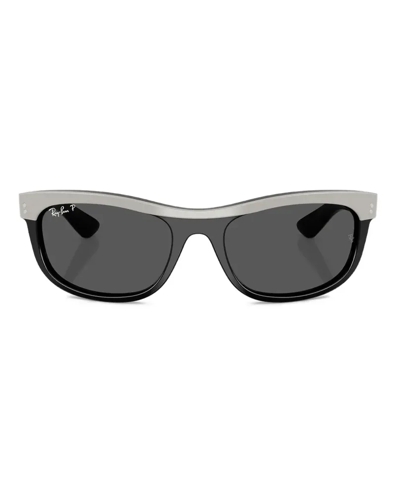 Ray Ban Balorama Sonnenbrille mit eckigem Gestell - Schwarz Schwarz