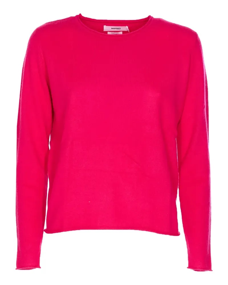 Not Shy Kaschmirpullover mit Rundhalsausschnitt - Rosa Rosa