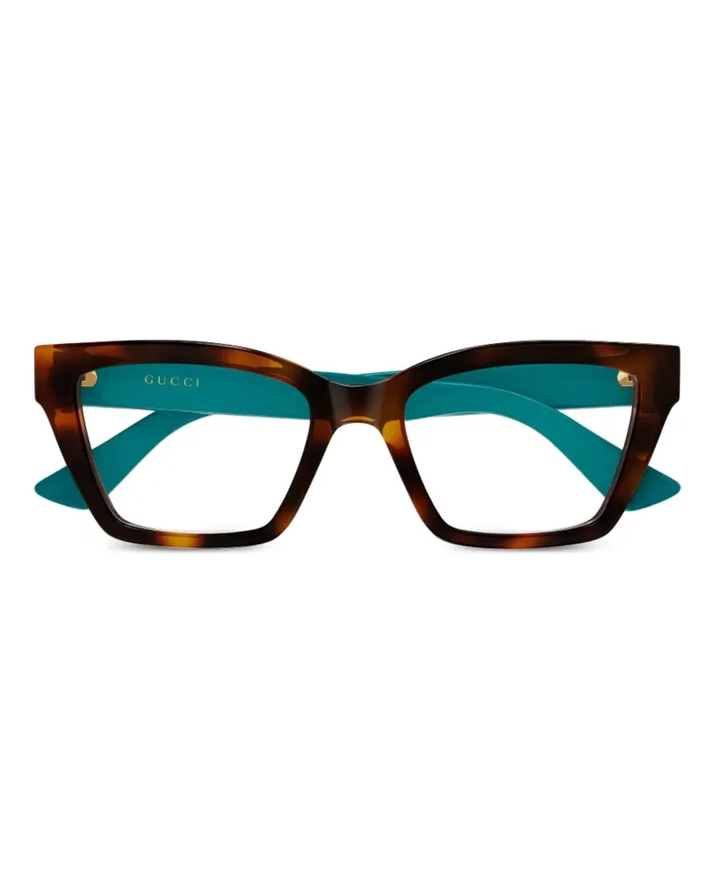 Gucci Cat-Eye-Brille in Schildpattoptik - Braun Braun