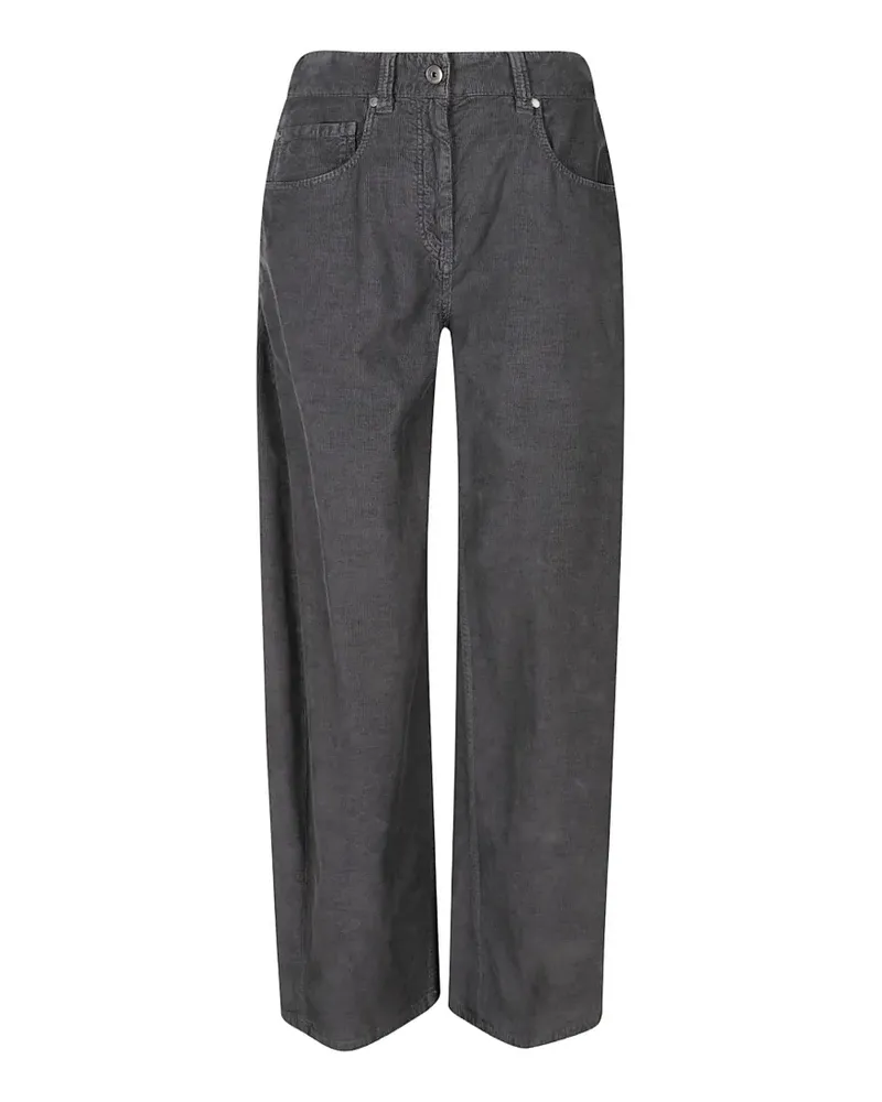Brunello Cucinelli corduroy wide-leg trousers - Grau Grau