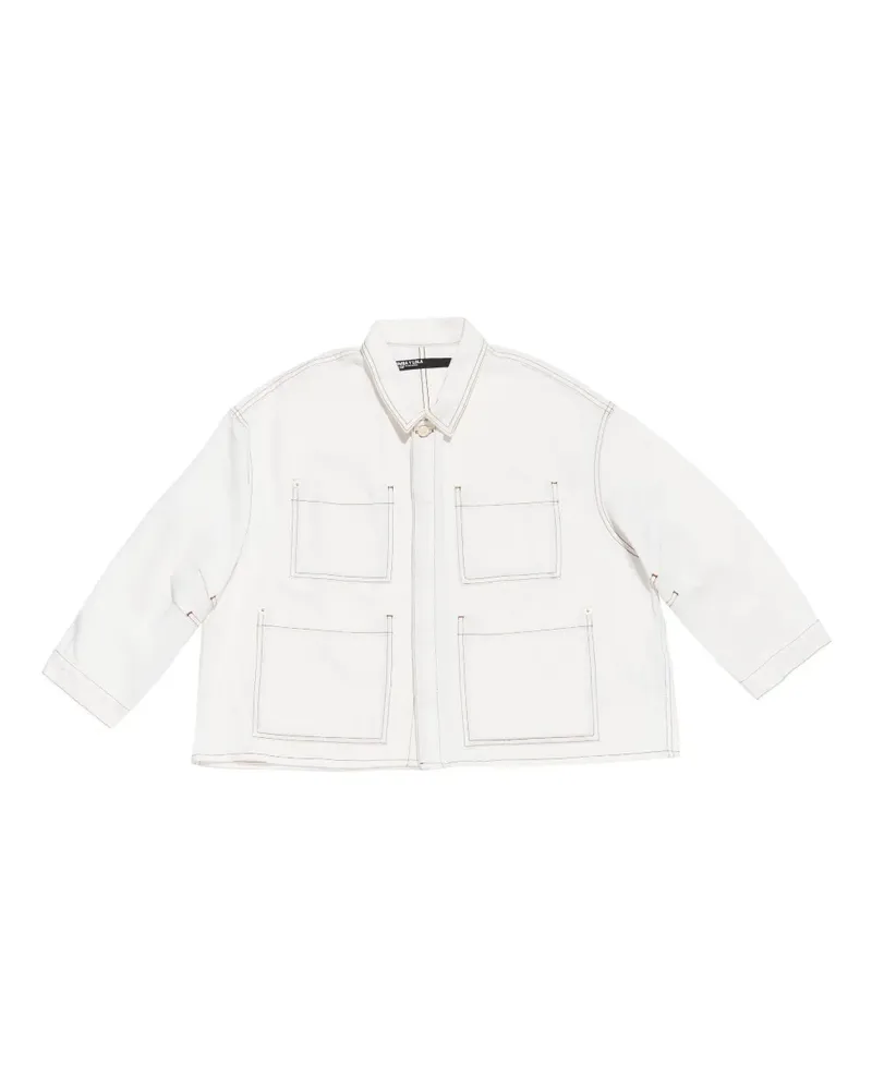 BIMBA Y LOLA Kastige Jeansjacke - Weiß Weiß