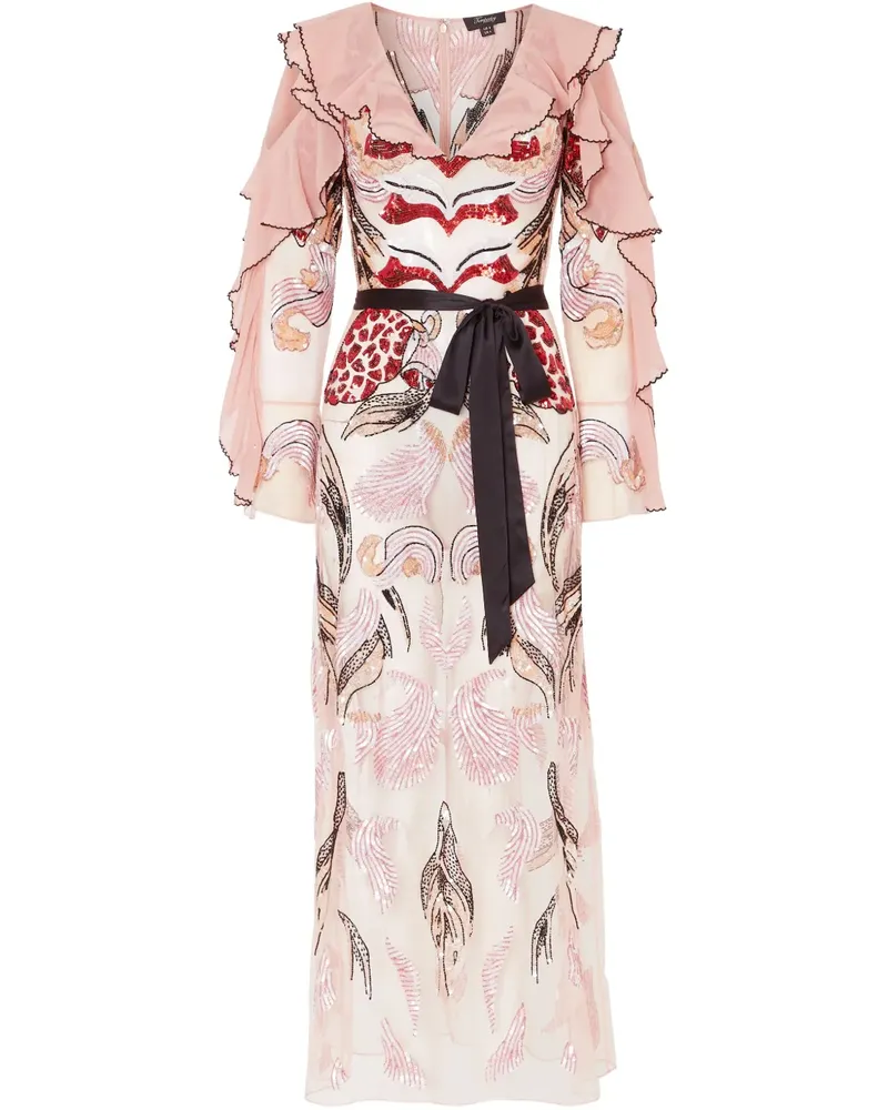 Temperley London Amaya Maxikleid - Rosa Rosa
